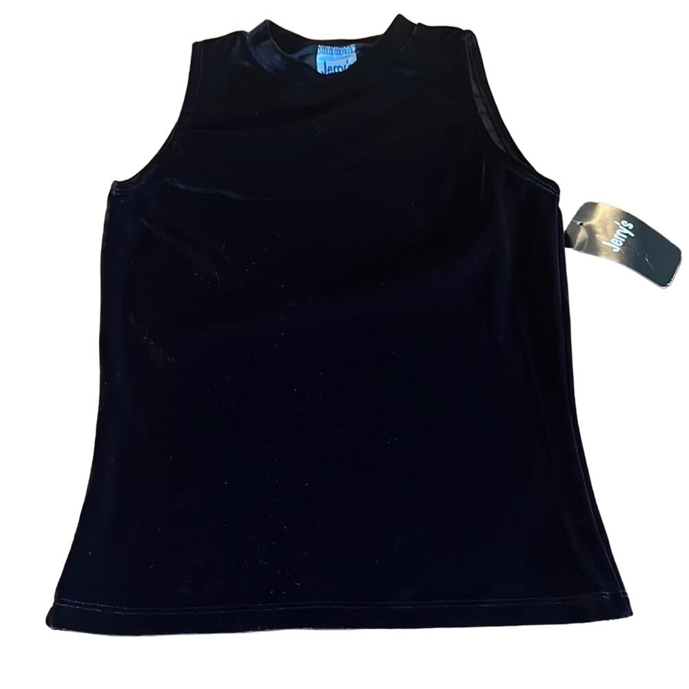 Jerry’s Girls Black Stretch Velour Top Size Large Dance Skating